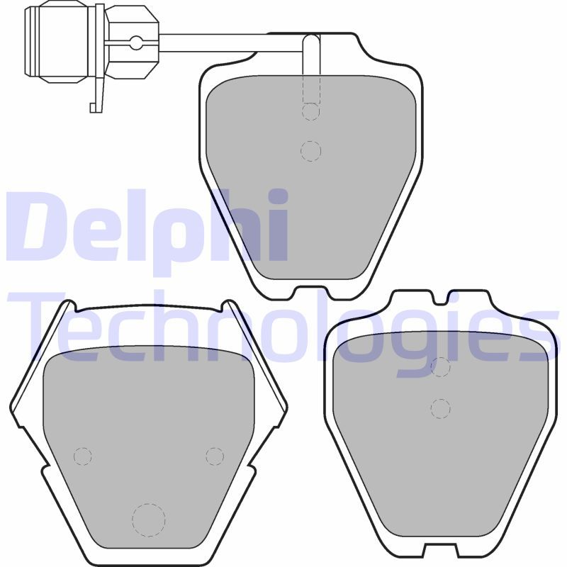 Комплект гальмівних накладок, дискове гальмо DELPHI LP1633