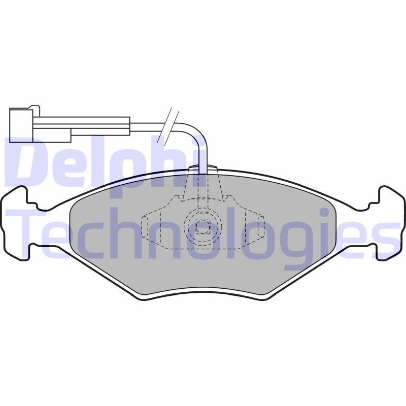 Комплект гальмівних накладок, дискове гальмо DELPHI LP1811