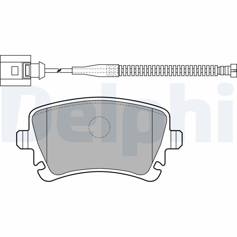 Brake Pad Set, disc brake DELPHI LP1860