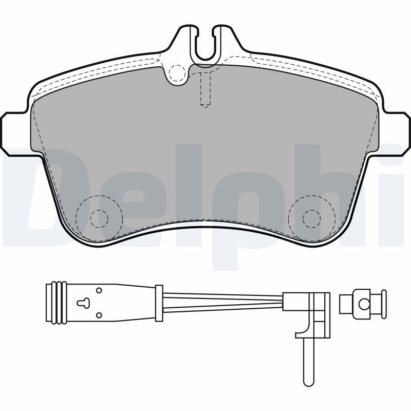 Brake Pad Set, disc brake DELPHI LP1938