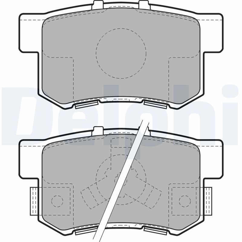 Brake Pad Set, disc brake DELPHI LP1972