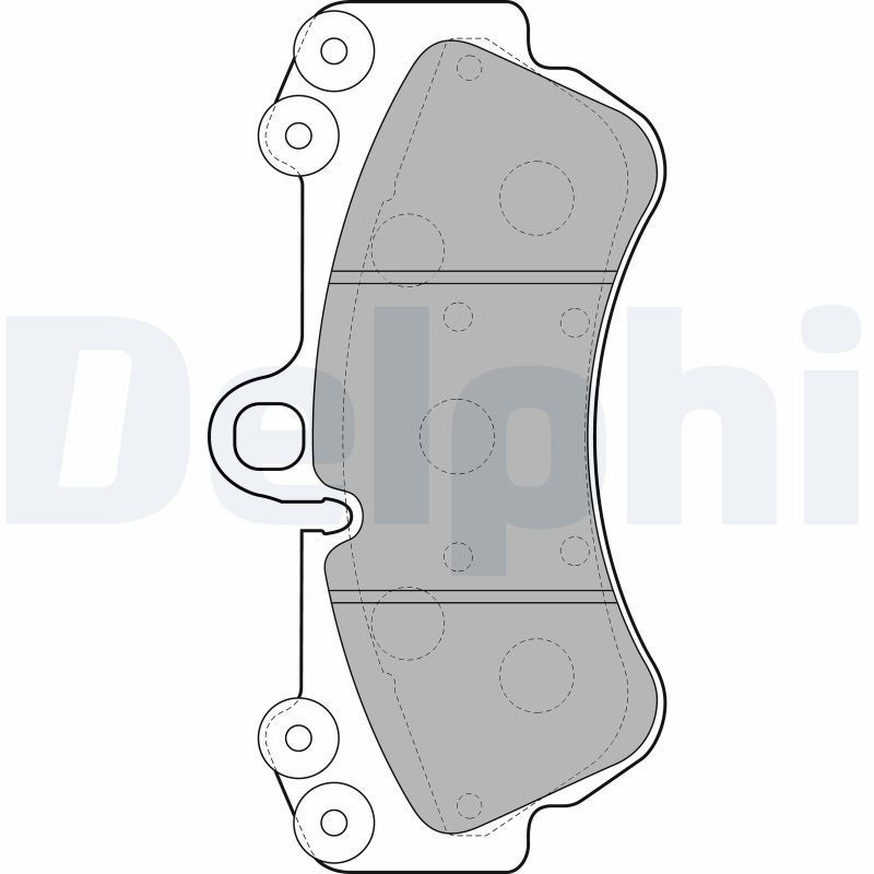 Brake Pad Set, disc brake DELPHI LP2057