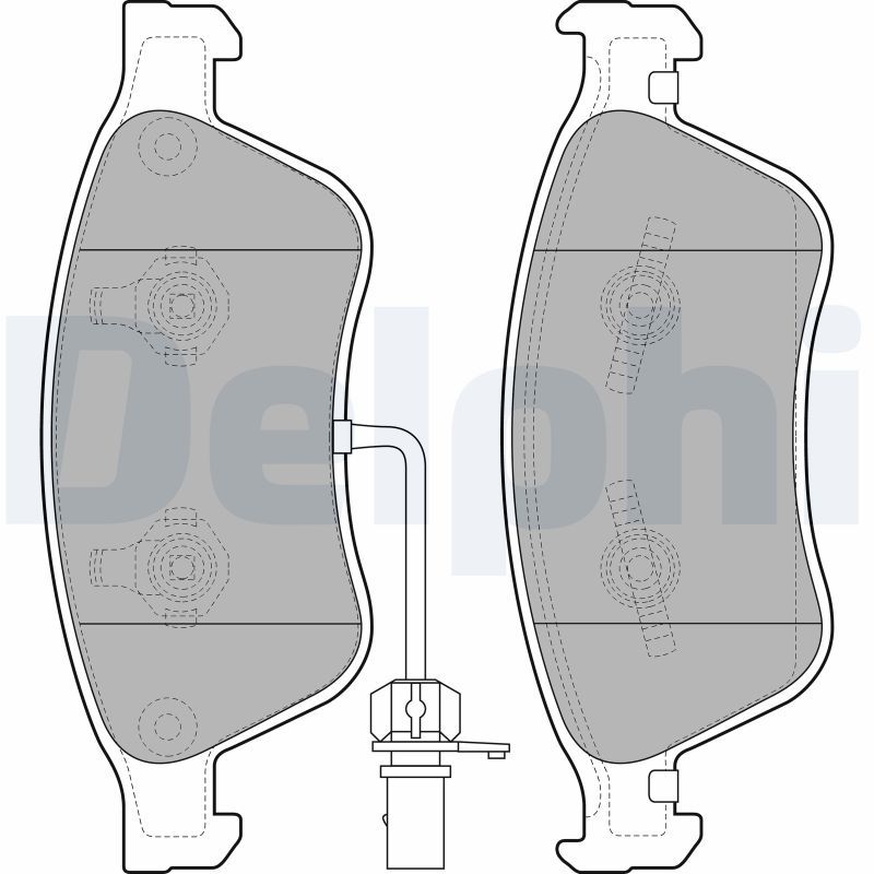 Brake Pad Set, disc brake DELPHI LP2072