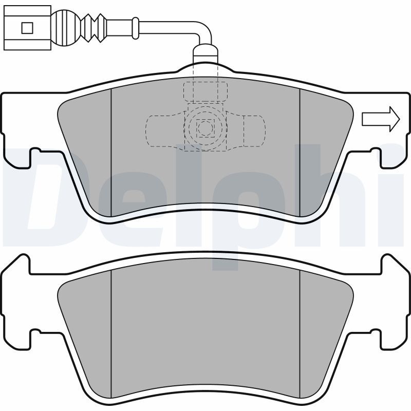 Brake Pad Set, disc brake DELPHI LP2086