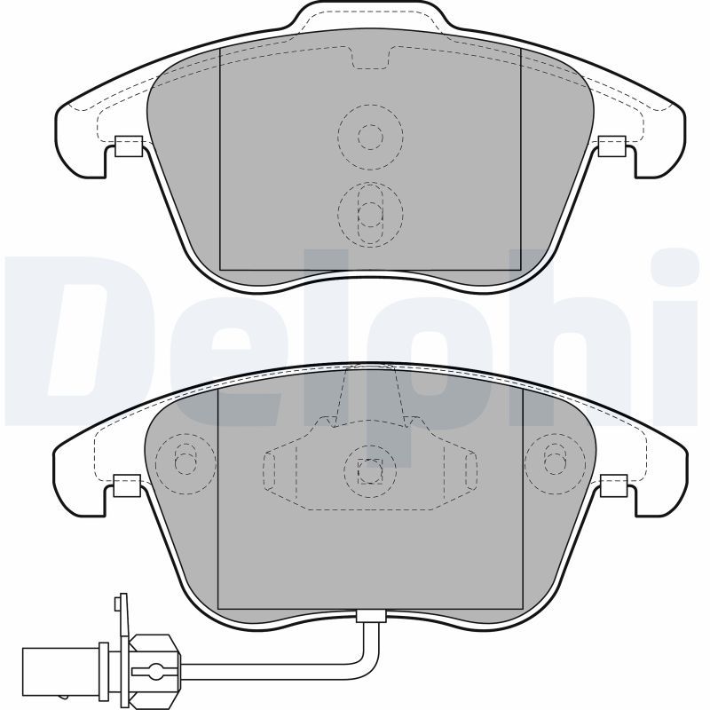 Brake Pad Set, disc brake DELPHI LP2107