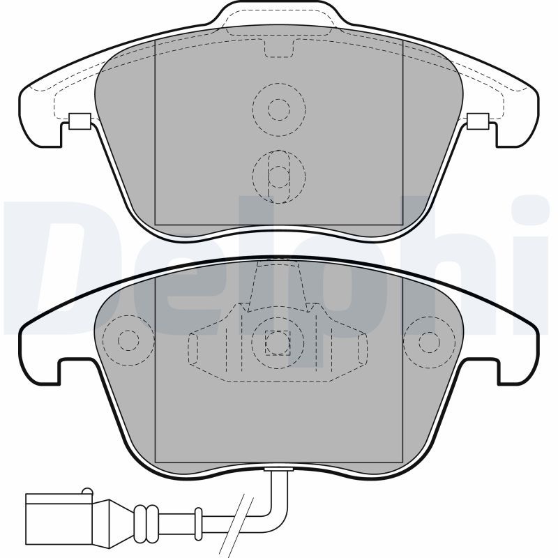 Brake Pad Set, disc brake DELPHI LP2110