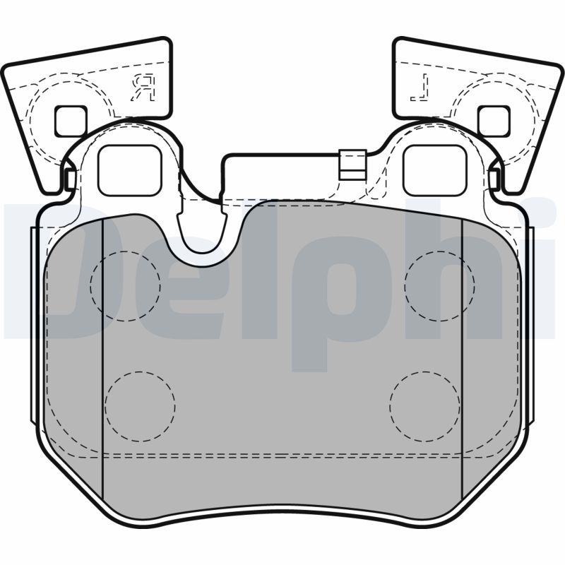 Brake Pad Set, disc brake DELPHI LP2121