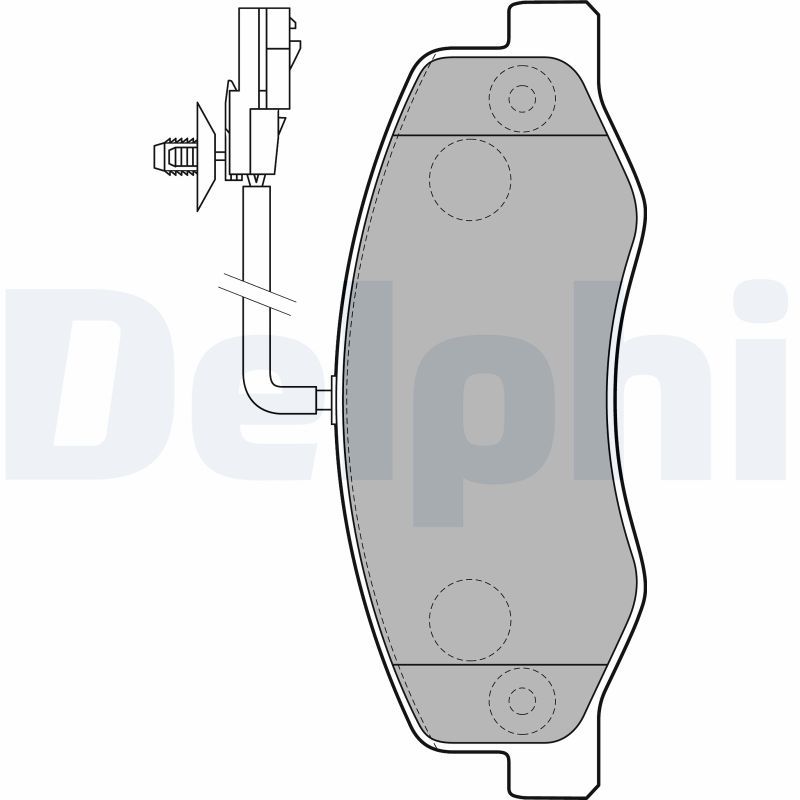 Brake Pad Set, disc brake DELPHI LP2192