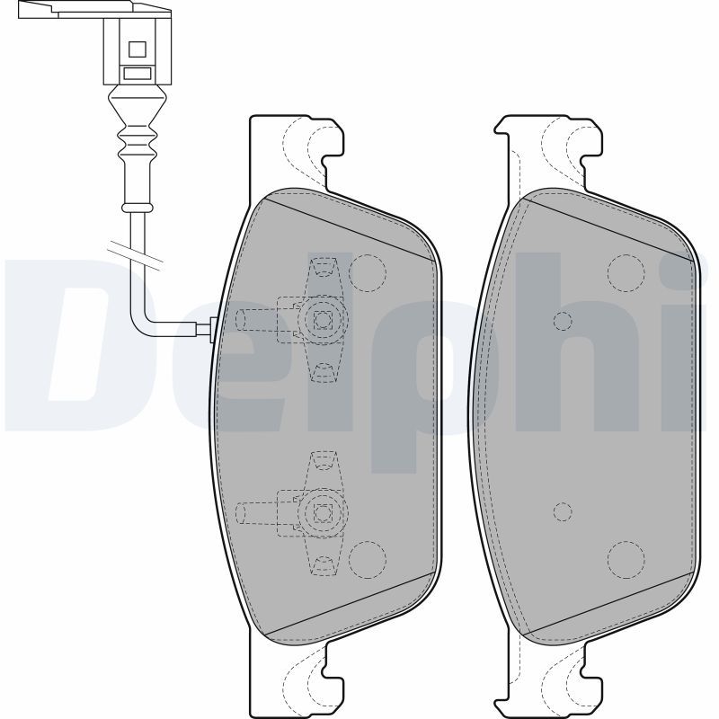 Brake Pad Set, disc brake DELPHI LP2199