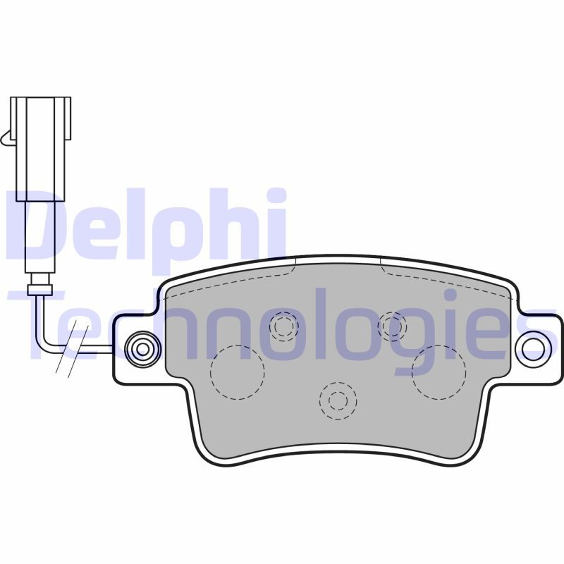 Комплект гальмівних накладок, дискове гальмо DELPHI LP2231