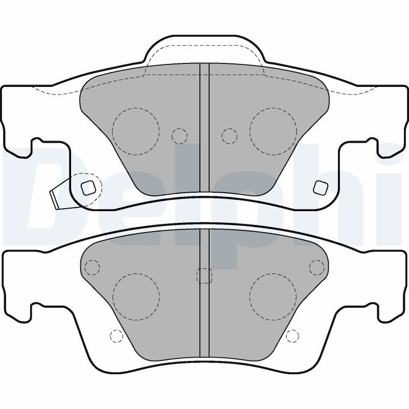 Brake Pad Set, disc brake DELPHI LP2251