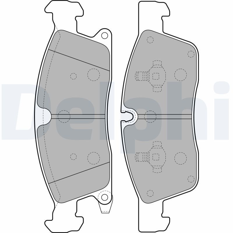 Brake Pad Set, disc brake DELPHI LP2275