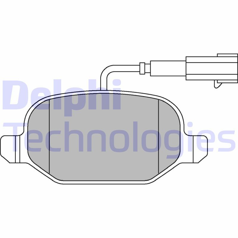 Brake Pad Set, disc brake DELPHI LP2300