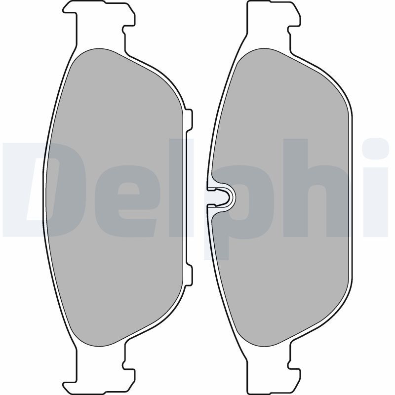 Stabdžių trinkelių rinkinys, diskinis stabdys DELPHI LP2301