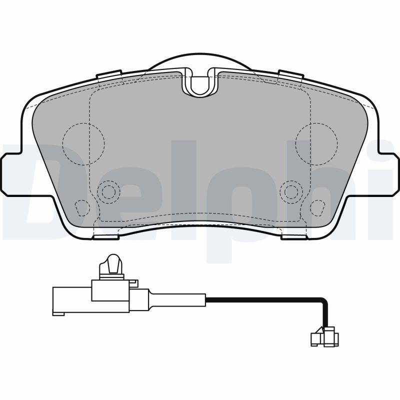 Brake Pad Set, disc brake DELPHI LP3292