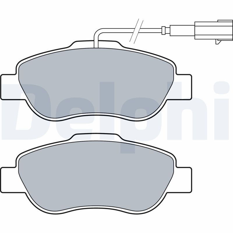 Brake Pad Set, disc brake DELPHI LP3412