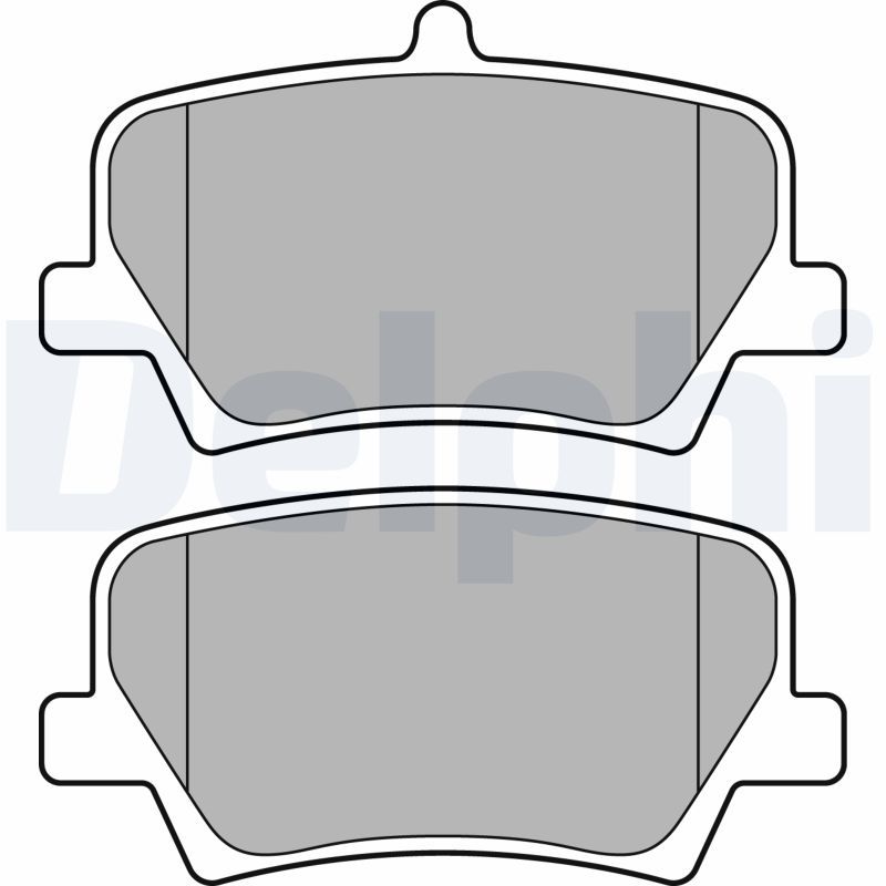 Комплект гальмівних накладок, дискове гальмо DELPHI LP3434