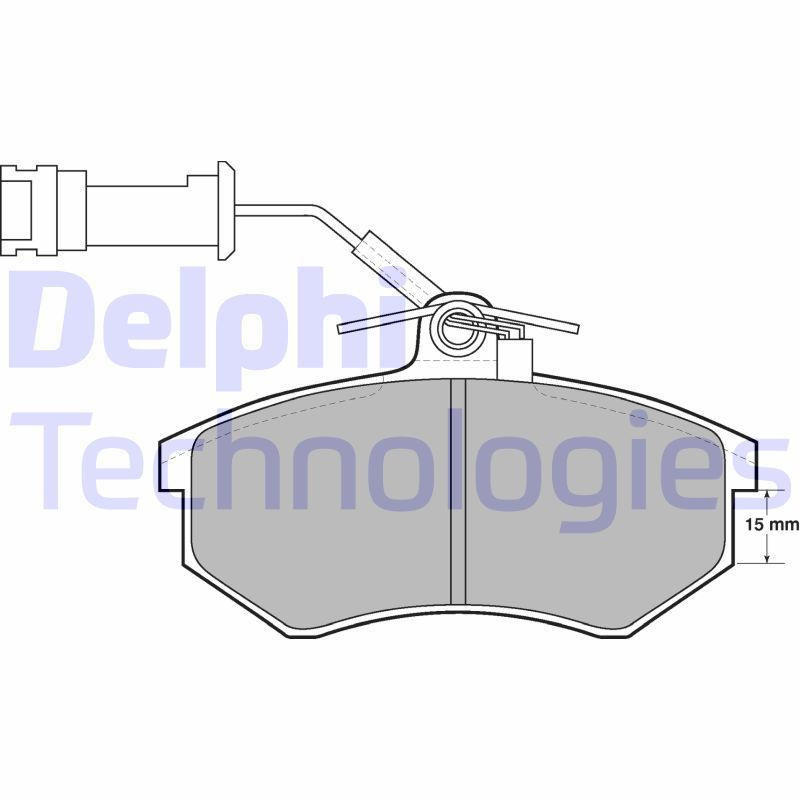 Комплект гальмівних накладок, дискове гальмо DELPHI LP444