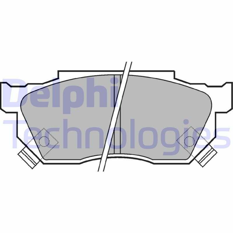 Комплект гальмівних накладок, дискове гальмо DELPHI LP445