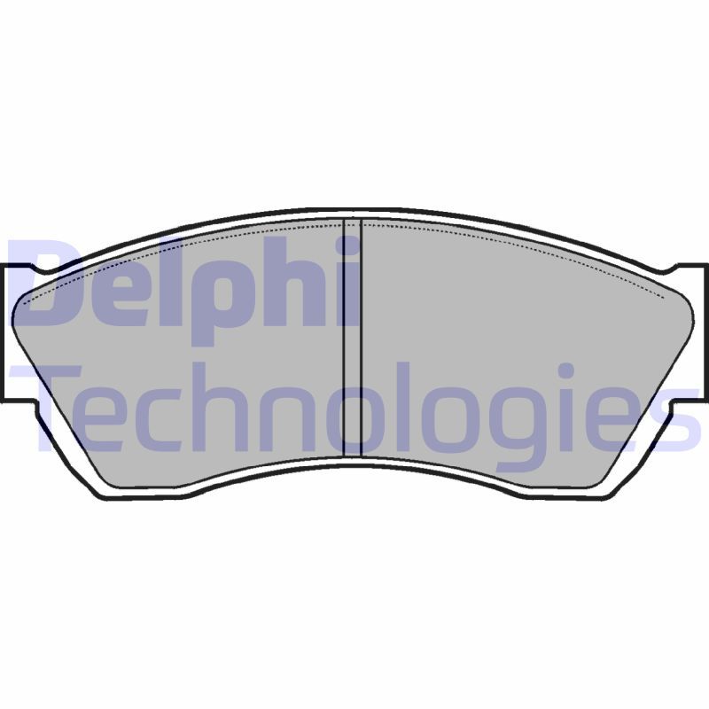 Комплект гальмівних накладок, дискове гальмо DELPHI LP676