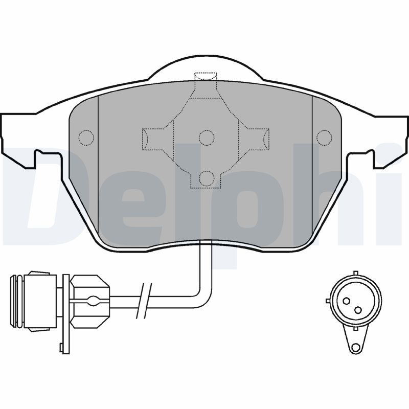 Brake Pad Set, disc brake DELPHI LP784