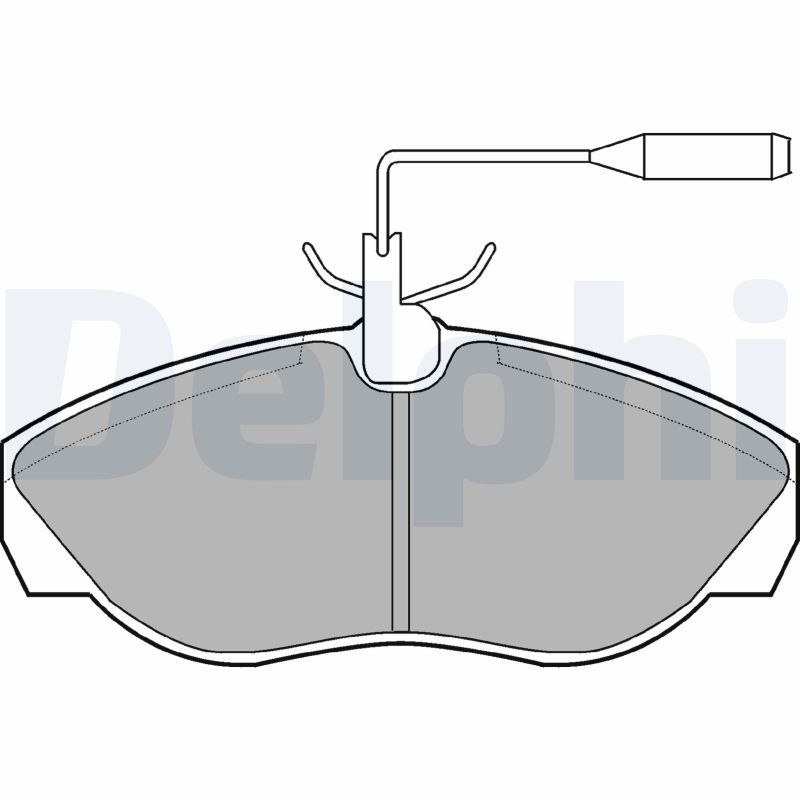 Brake Pad Set, disc brake DELPHI LP877