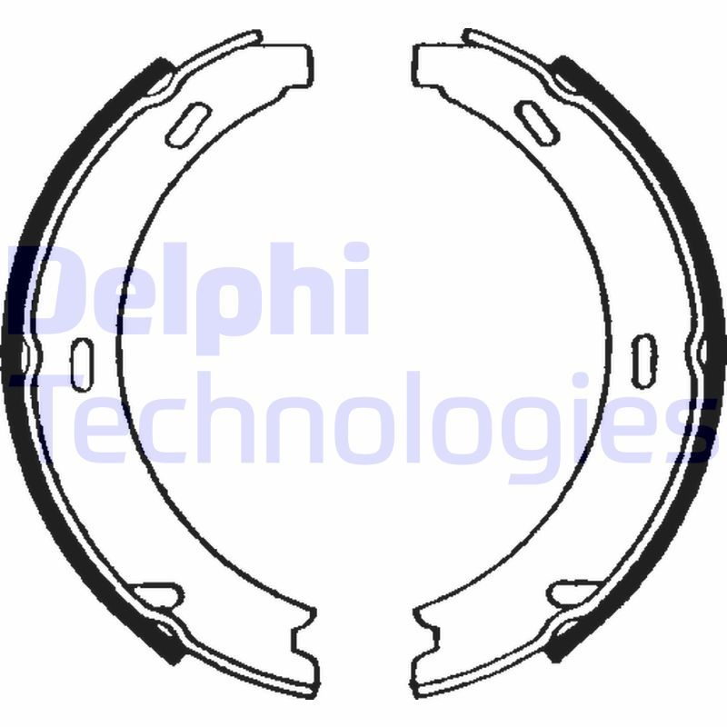 Комплект гальмівних колодок, стоянкове гальмо DELPHI LS1637