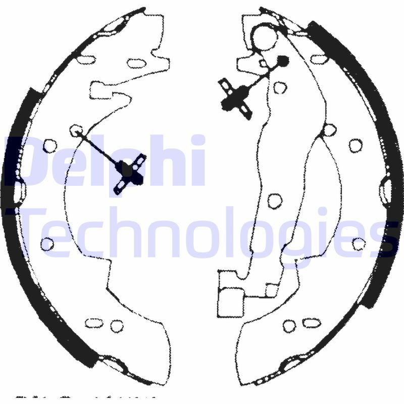 Комплект гальмівних колодок DELPHI LS1690
