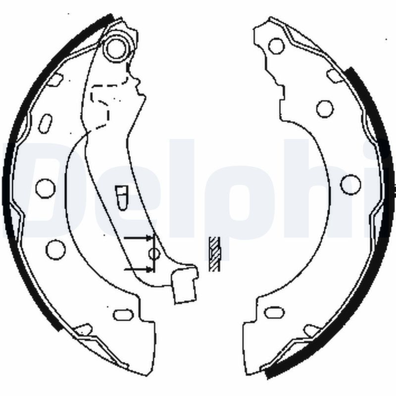 Комплект гальмівних колодок DELPHI LS1842