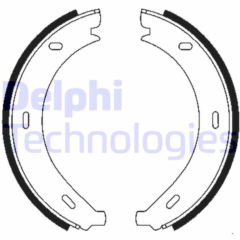 Комплект гальмівних колодок, стоянкове гальмо DELPHI LS1902