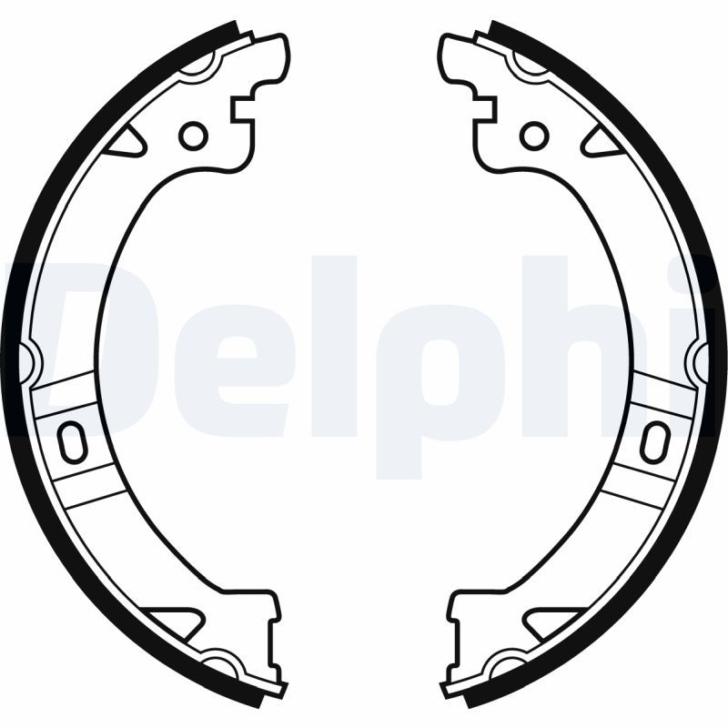 Brake Shoe Set, parking brake DELPHI LS1977