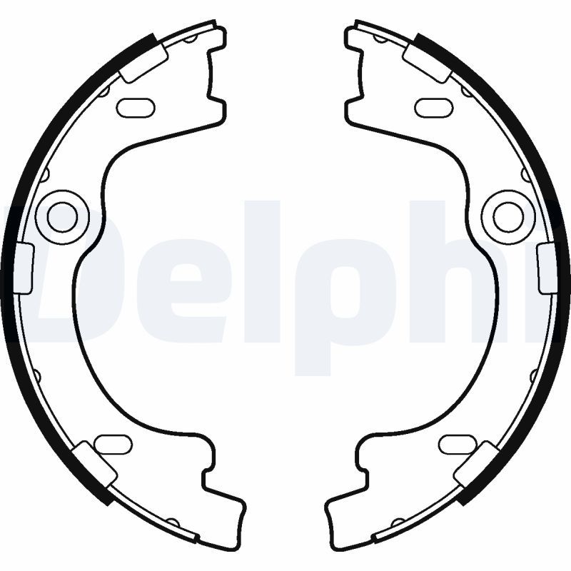 Brake Shoe Set, parking brake DELPHI LS2012