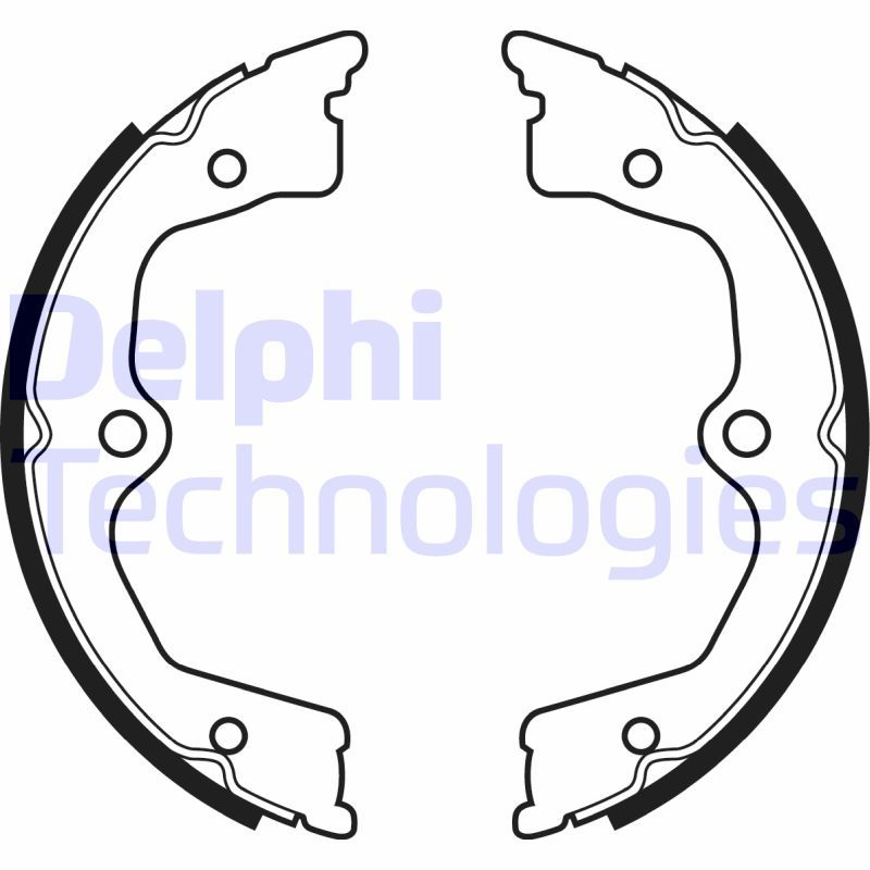 Brake Shoe Set, parking brake DELPHI LS2033