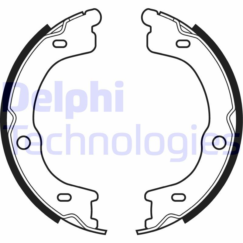 Brake Shoe Set, parking brake DELPHI LS2048