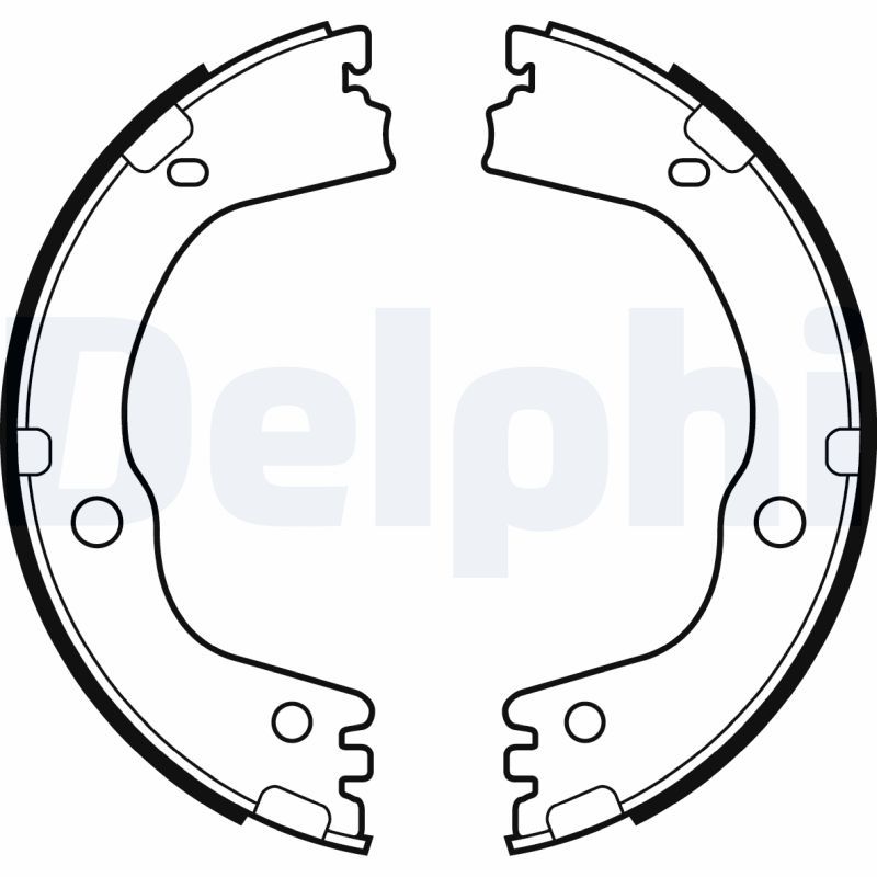 Brake Shoe Set, parking brake DELPHI LS2081