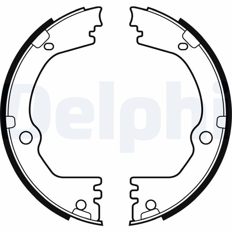 Brake Shoe Set, parking brake DELPHI LS2090