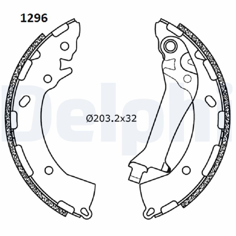 Brake Shoe Set DELPHI LS2180