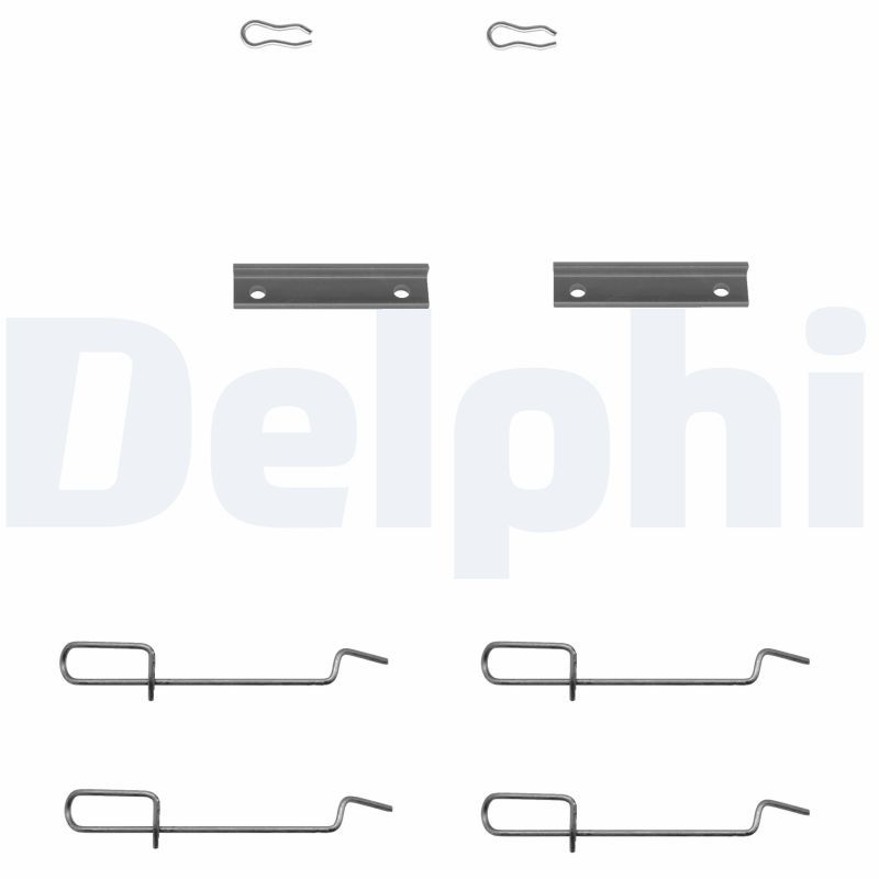 Priedų komplektas, diskinių stabdžių trinkelės DELPHI LX0142