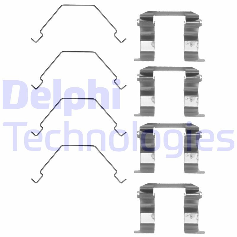 Priedų komplektas, diskinių stabdžių trinkelės DELPHI LX0159