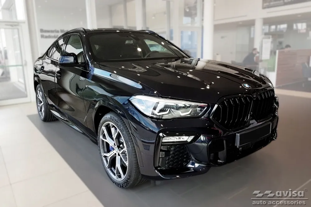 Door Sills Blue '' Hybrid ''(4Pcs) BMW X6 III G06 2019-> (black mirror) AVISA 2/03021