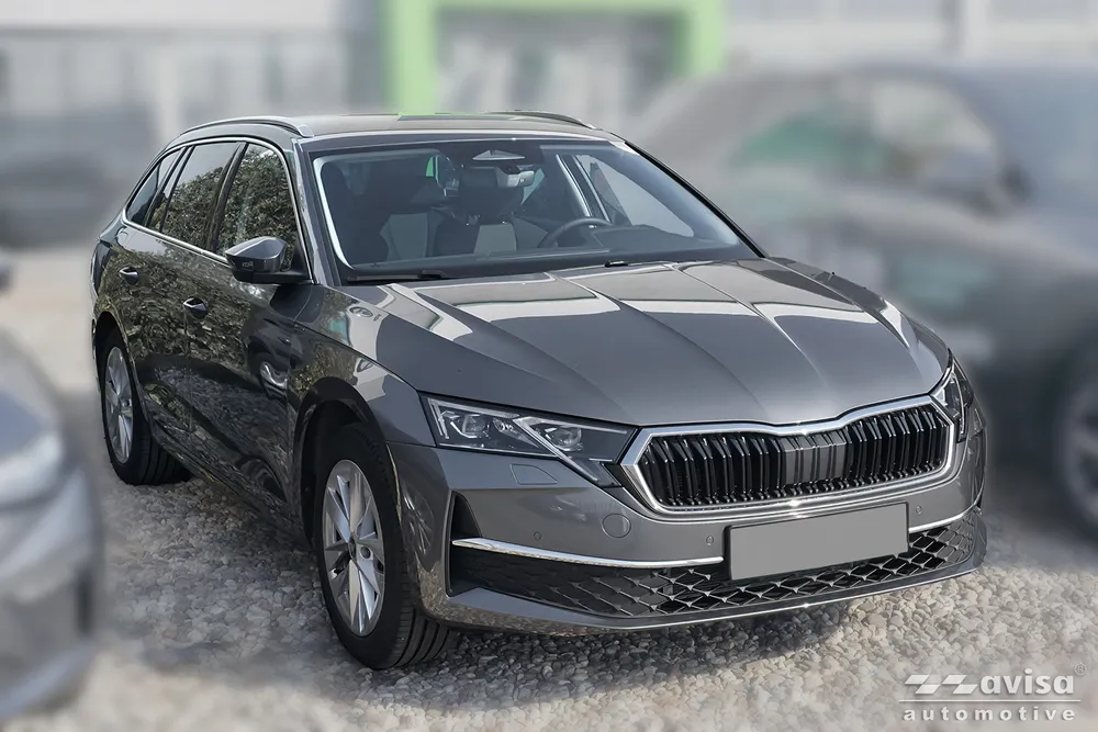 Bagažinės dangčio apsauginė juosta SKODA OCTAVIA COMBI IV 2019-2024, FL.2024-> (sidabrinis veidrodinis) AVISA 2/38215
