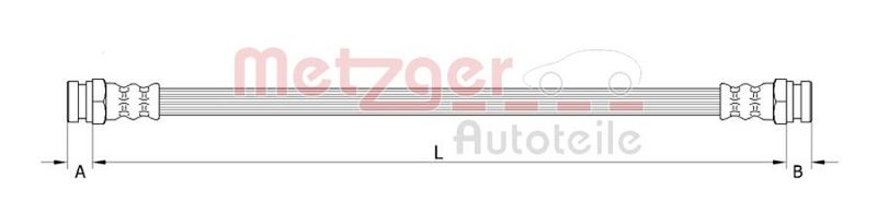 Brake Hose METZGER 4110320