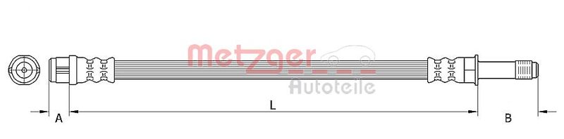 Stabdžių žarnelė METZGER 4110448
