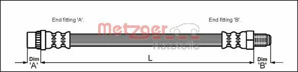 Stabdžių žarnelė METZGER 4114639
