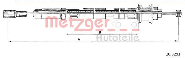 Тросовий привод, привод зчеплення METZGER 10.3291