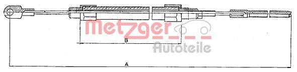 Trosas, stovėjimo stabdys METZGER 10.4131