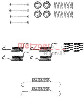 Accessory Kit, parking brake shoes METZGER 105-0010