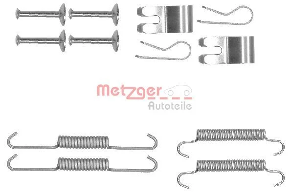 Priedų komplektas, stovėjimo stabdžių trinkelės METZGER 105-0013