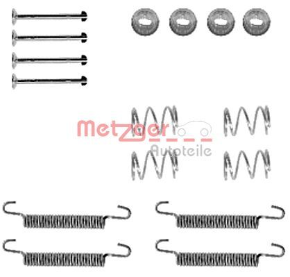 Accessory Kit, parking brake shoes METZGER 105-0791