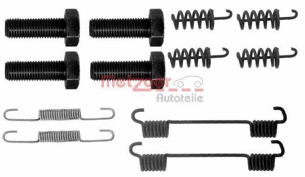 Accessory Kit, parking brake shoes METZGER 105-0865